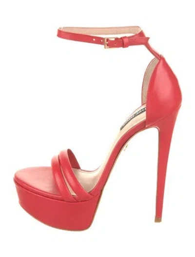 Pre-owned Ruthie Davis Leather Sandals In Red