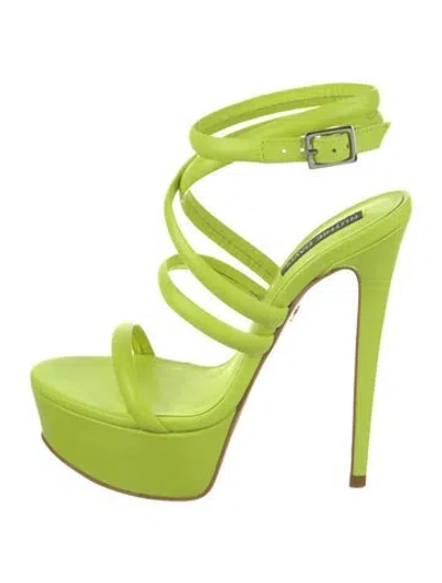 Pre-owned Ruthie Davis Leather Sandals In Yellow