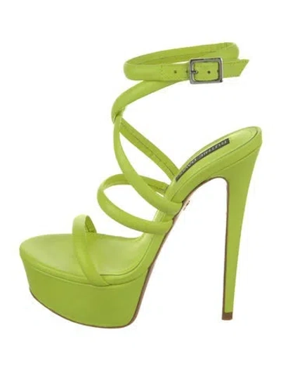 Pre-owned Ruthie Davis Leather Sandals In Yellow