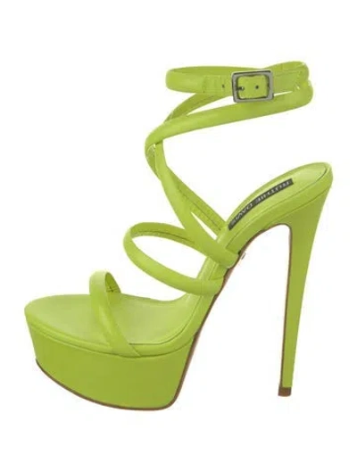 Pre-owned Ruthie Davis Leather Sandals In Yellow