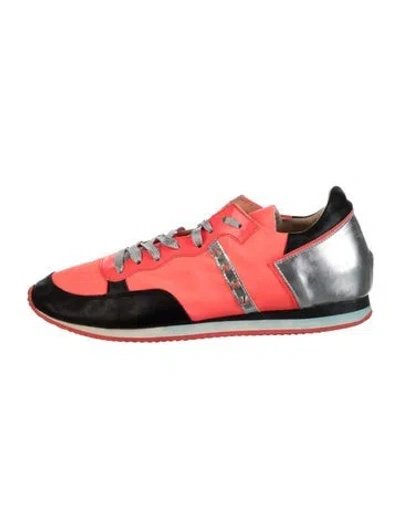 Pre-owned Ruthie Davis Mesh Colorblock Pattern Sneakers In Pink