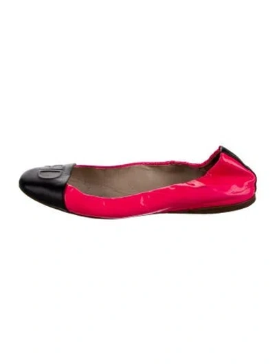 Pre-owned Ruthie Davis Patent Leather Ballet Flats In Red