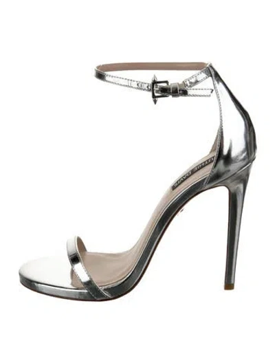 Pre-owned Ruthie Davis Patent Leather Sandals In Silver