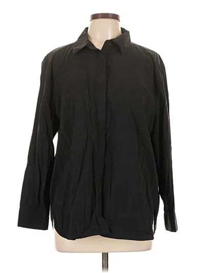 Pre-owned Ruti Long Sleeve Blouse In Black