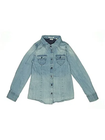 Pre-owned Ruum Kids' Long Sleeve Button Down Shirt In Blue