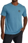 Rvca 2x Performance T-shirt In Blue Stone