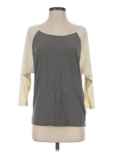 Pre-owned Rvca 3/4 Sleeve T-shirt In Gray