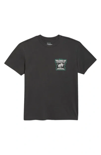 Rvca After Hours Graphic T-shirt In Brown