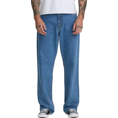 Rvca Americana Dayshift Relaxed Straight Fit Jeans In Blue