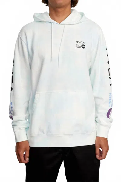 Rvca Anp Dye Hoodie In Blue Marble In Multi