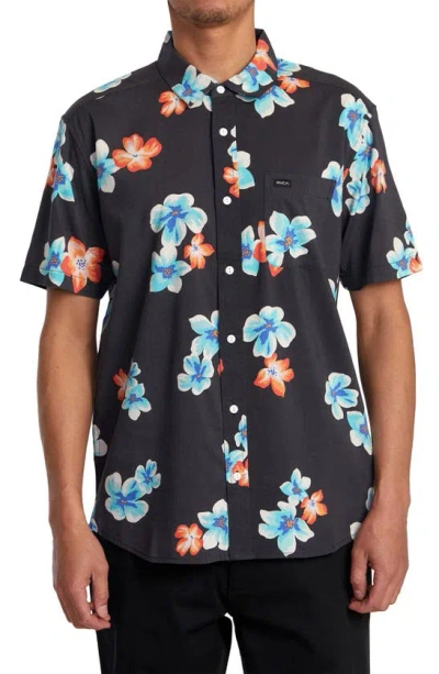 RVCA ANYTIME SHORT SLEEVE BUTTON-UP SHIRT