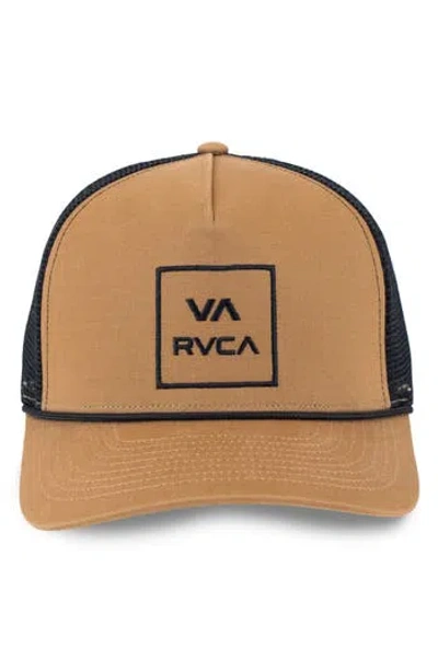 Rvca Aoki Adjustable Trucker Hat In Brown