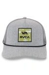 Rvca Aoki Adjustable Trucker Hat In Gray