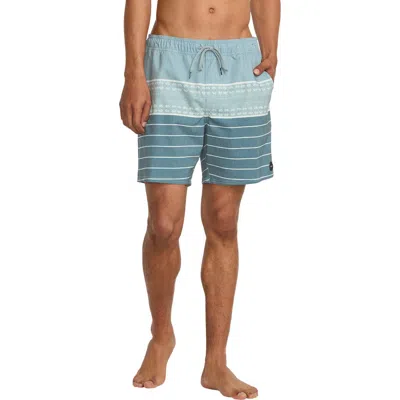 Rvca Atas Swim Trunks In Blue
