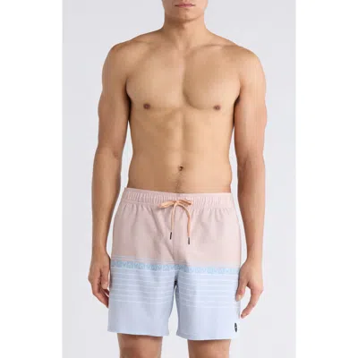 Rvca Atas Swim Trunks In Burgundy