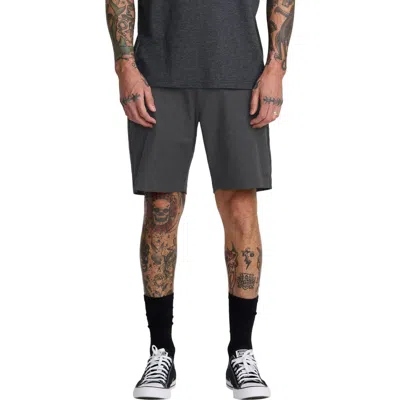 Rvca Back In Water Repellent Hybrid Shorts In Black