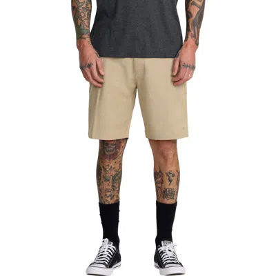 Rvca Back In Water Repellent Hybrid Shorts In Yellow