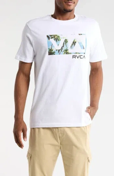 Rvca Balance Box Graphic T-shirt In White