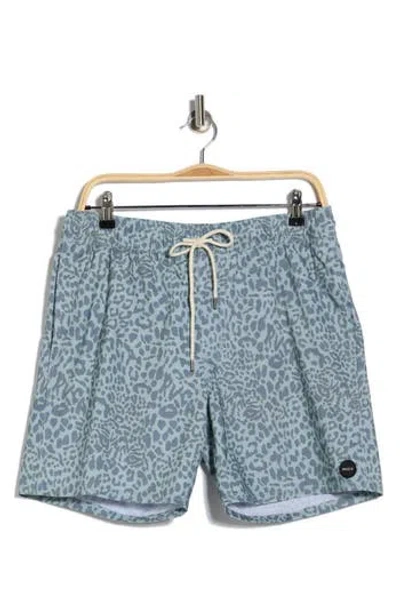 Rvca Barnes Swim Trunks In Blue