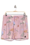 Rvca Barnes Swim Trunks In Pink