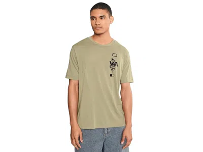 Rvca Barron Venom Short Sleeve Men's Clothing Covert Green: 2xl In Brown