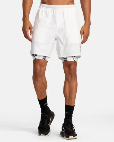 Rvca Bedwin X Stash Train 2 In 1 Short In White