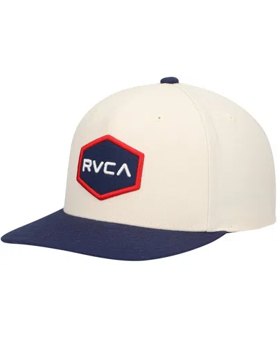 Rvca Big Boys And Girls Cream Commonwealth Snapback Hat In Cream,navy