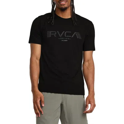 Rvca Big  Flyer Performance Graphic T-shirt In Black