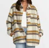 Rvca Birdie Shacket In Wdr0-latte In Multi