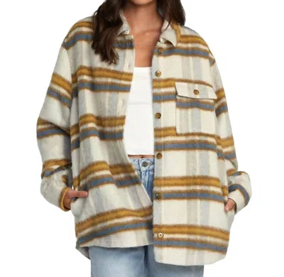 Rvca Birdie Shacket In Wdr0-latte In Multi