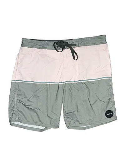 Pre-owned Rvca Board Shorts In Green