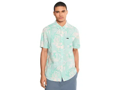Rvca Botanical Short Sleeve Men's T Shirt Blue Haze: Sm