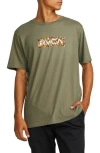 Rvca Box Fill Graphic T-shirt In Green