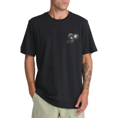 Rvca Bryce Bloom Graphic T-shirt In Black