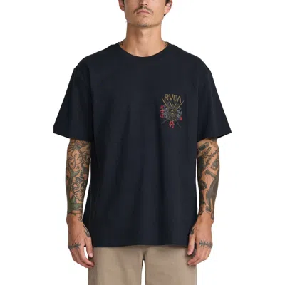 Rvca Bushido Anp Cotton Graphic T-shirt In Black