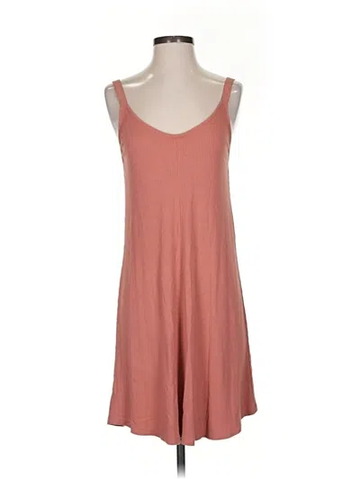 Pre-owned Rvca Casual Dress In Brown