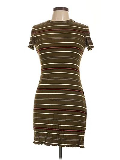 Pre-owned Rvca Casual Dress In Brown