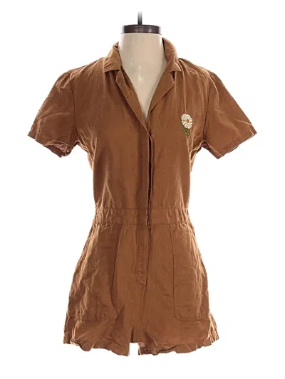Pre-owned Rvca Casual Dress In Tan
