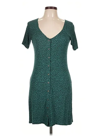 Pre-owned Rvca Casual Dress In Teal