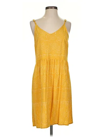 Pre-owned Rvca Casual Dress In Yellow