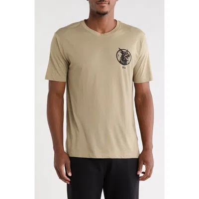 Rvca Chaos Graphic T-shirt In Brown