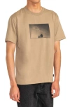 Rvca Choose Organic Cotton Graphic T-shirt In Khaki
