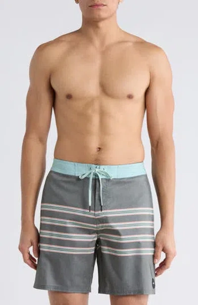 Rvca County Line Swim Trunks In Burgundy