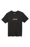 Rvca Crossed Palms Graphic T-shirt In Black