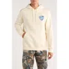Rvca Current Fleece Pullover Hoodie In White