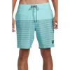 Rvca Current Stripe Water Repellent Board Shorts In Seal