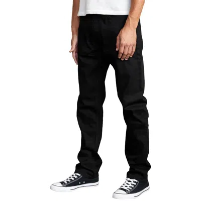 Rvca Dagger Denim In Black In Brown
