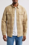 Rvca Dayshift Plaid Cotton Flannel Button-up Shirt In Brown