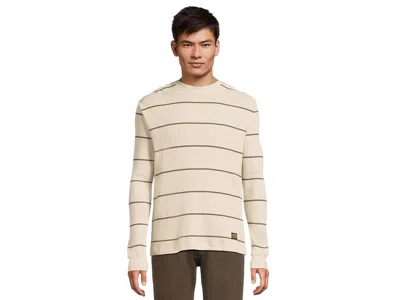 Rvca Dayshift Thermal Stripe Long Sleeve In Gray