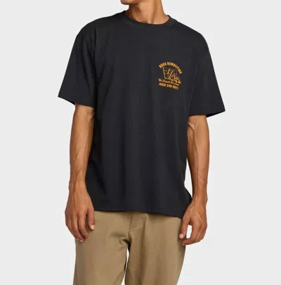 Rvca Demo Short Sleeve Tee In Black